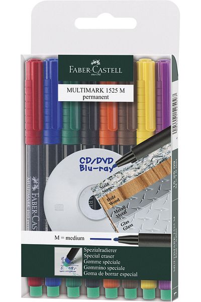 Faber Castell Permanent Marker Set 8 M Multimark Faber-Castell