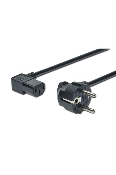 Assmann Cablu de alimentare Assmann, CEE 7/7 (Typ-F) - C13, unghi de 90 1,8 m Negru