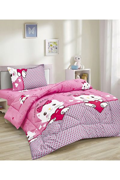 Generic 3 Piece Single Crib Bedding Set, Lightweight Comforter, Suitable for All Seasons G3