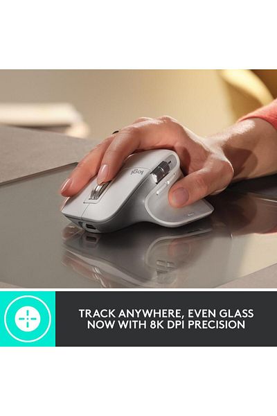 logitech Mouse fără fir LOGITECH MX Master 3S Performance, 8000 dpi, Silențios, USB, Bluetooth (Gri)