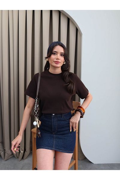 ESRAHELVACI Lycra Crew Neck T-Shirt