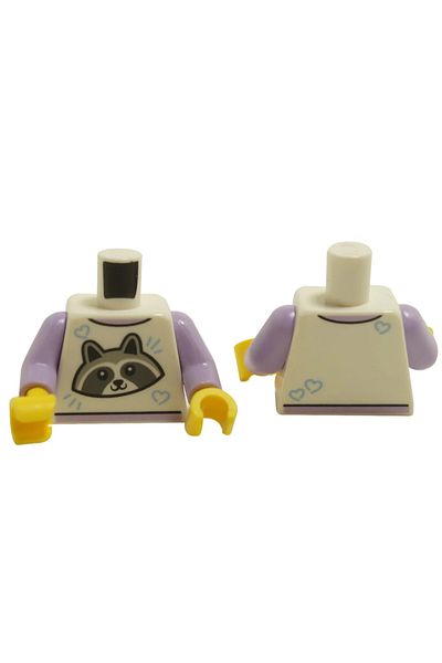 LEGO Moc Custom Minifigure Minifigure Torso Torso with Raccoon Tshirt Child Teen