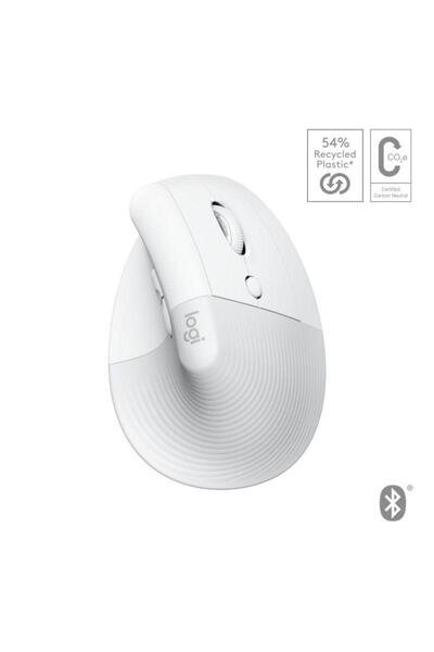 logitech Mouse Wireless Logitech Lift for Mac, Vertical Ergonomic, Bluetooth, Alb