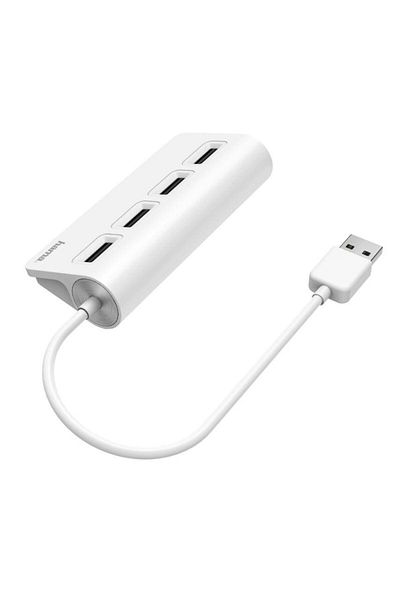 Hama USB Hub Hama 200120, 4 porturi, USB 2.0 (Alb)