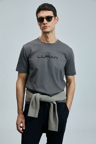 Lufian Μοντέρνο γραφικό T-Shirt - Καφέ