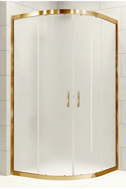 Durul Duşakabin Oval 5mm Altın Profil Buzlu H.190 Cm