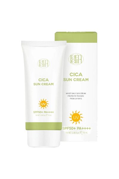 Lamelin Sunscreen for Sensitive and Oily Skin Containing Cica Cica Sun Cream Large Size 70ml