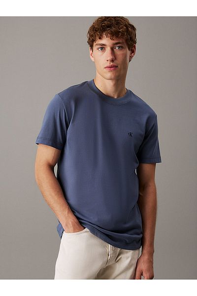 Calvin Klein Calvin Klein Men Blue Heavy Regular Short Sleeve T-Shirt