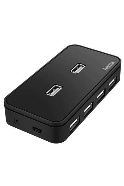 Hama Hub USB Hama 200123, 7 Porturi, USB 2.0 (Negru)