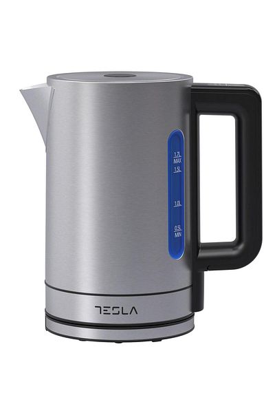 TESLA Fierbator de apa Tesla KT550BXD, 1.7 l, 2200 W, Control electronic, Temperatura reglabila (Gri)