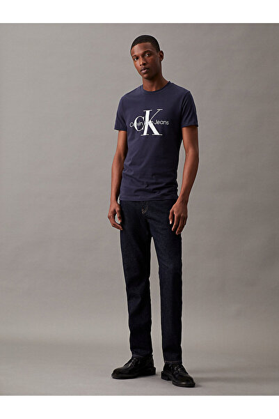 Calvin Klein Erkek Gökyüzü Mavi Kısa Kollu Tişört