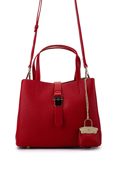Tamer Tanca Women's Vegan Red Shoulder Bag