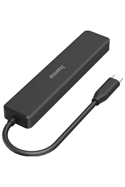 Hama Hub Hama 200117, 3 x USB-A,USB-C, HDMI (Negru)
