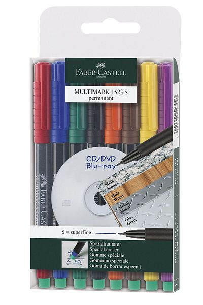 Faber Castell Permanent Marker Set 8 S Multimark Faber-Castell