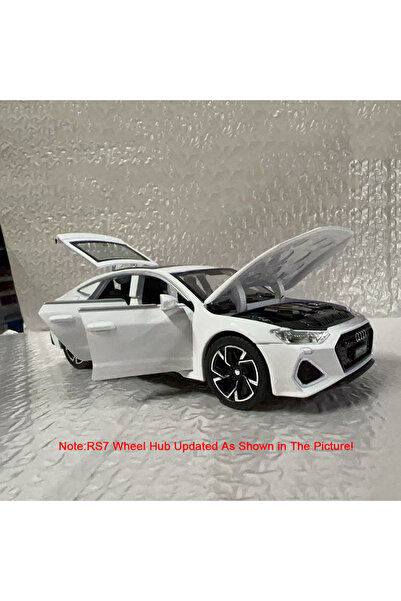 choice2 سيارة أودي RS7 سبورت باك بيضاء بمقياس 1:32، لعبة نموذجية مصنوعة من سب...