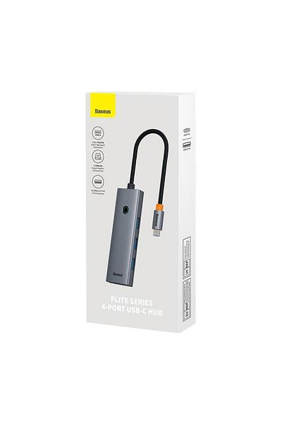 Baseus Hub USB Baseus UltraJoy, USB-C, 4x USB 3.0 (Gri)