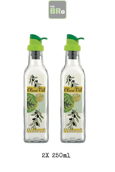 Renga Natura 2-Piece 250ml Oil Pot - Olive Oil Bottle and Gift