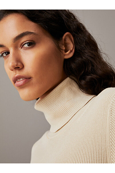 Calvin Klein WOVEN LABEL ROLL NECK SWEATER