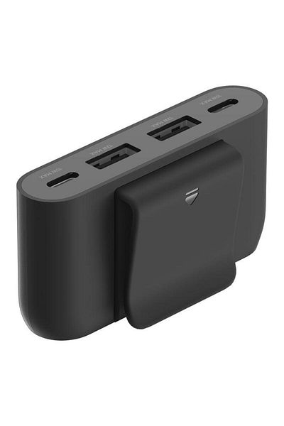 Belkin HUB USB Belkin, USB-C, 2x USB-C/2x iesiri USB-A, 2 m, Negru