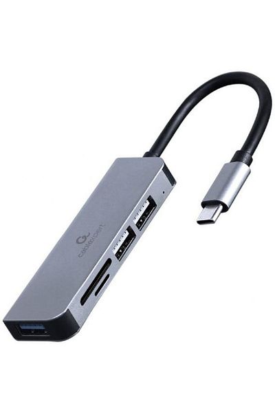 Gembird GEMBIRD USB HUB UHB-CM-CRU3P1U2P2-01, USB Type-C, SD / MicroSD support, Silver