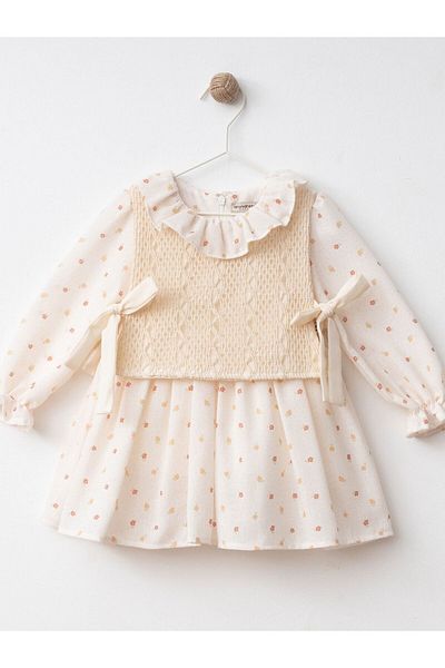 Cherrys Bebek Little Floral Baby Girl Dress with Lace Apron