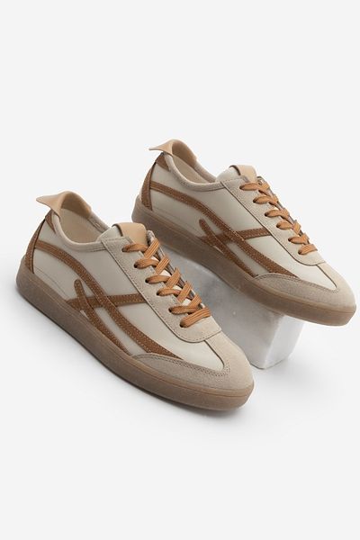 Marjin Damen Sneaker - Schnürschuhe Alvena Camel