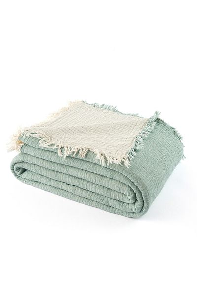 Rikka Home 100% Cotton Oversized Muslin Summer Blanket 225X240 Soft, Lightweight, Breathable, Double Sided