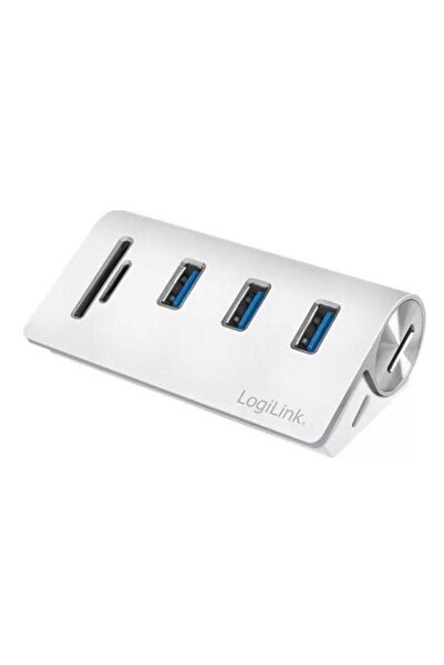 LogiLink HUB USB LOGILINK CR0045, USB 3.0 x 3, slot card SD, MicroSD, conecta...
