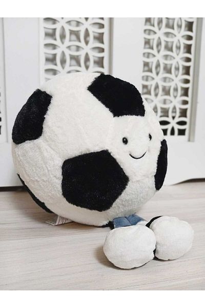 LRS STORE Black White Fan Standing Plush Football Cute Home Room Decor Ball High Quality