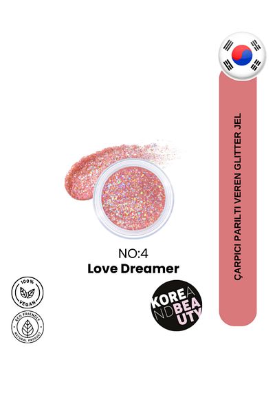 UNLEASHIA ظلال العيون جل لامع رقم: 4 Love Dreamer 4 جرام