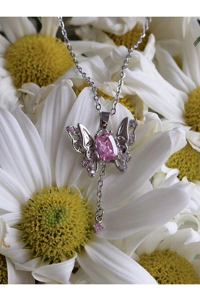 Reorah Collection Butterfly Dream Steel Necklace-Winged Butterfly Steel Necklace