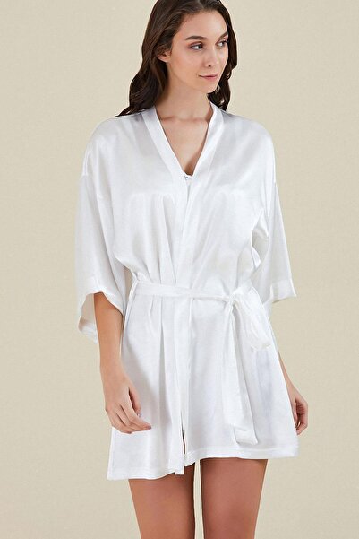 Kom Kimono Collar Long Sleeve Mini Women's Dressing Gown Sofia Dressing Gown