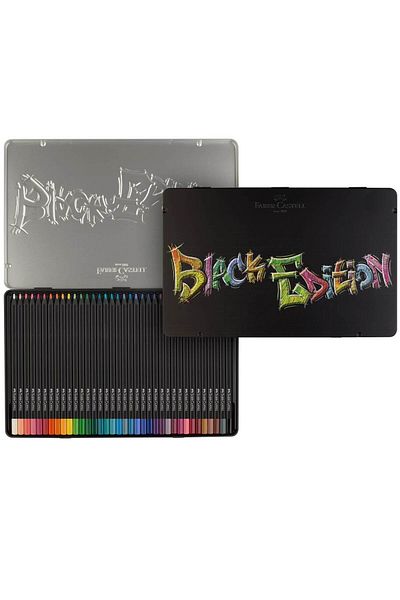 Faber Castell Faber-castell Black Edition Colored Pencils Set In Metal Box - 36
