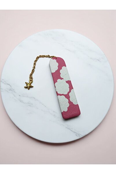 Lu Atelier علامة مرجعية مصنوعة يدويًا من طين البوليمر بنمط سحابة من بينكي