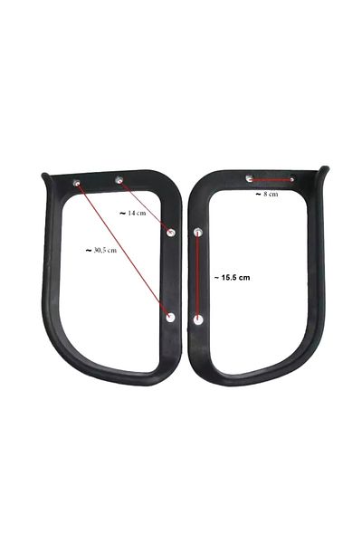 Depox Set de două brațe, mânere, scaun executiv, clasic, negru
