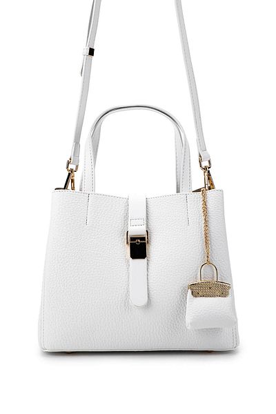 Tamer Tanca Women's Vegan White Shoulder Bag
