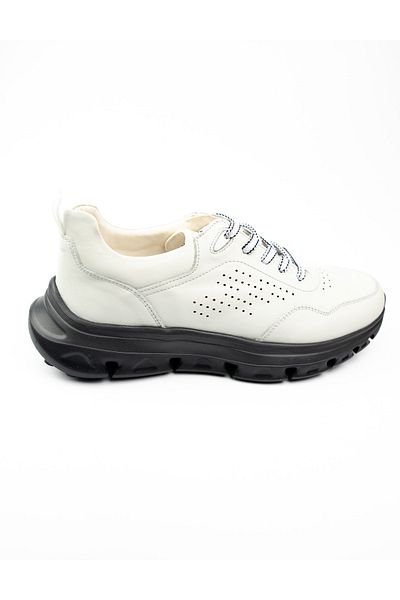 MARCOMEN 19356 White Leather Men's Casual Shoes