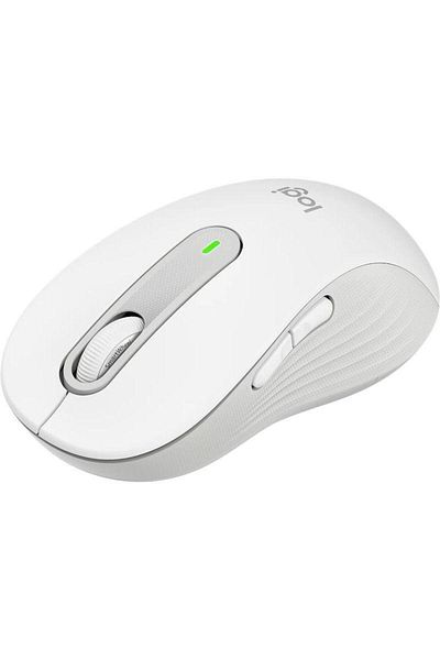 logitech Mouse Wireless Logitech Signature M650 L, Bluetooth/USB (Alb)