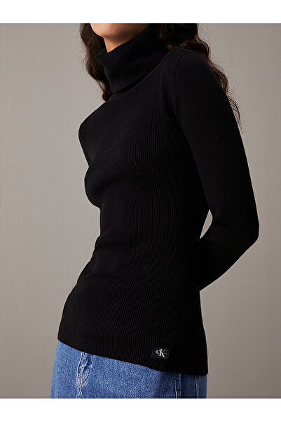 Calvin Klein WOVEN LABEL ROLL NECK SWEATER