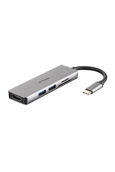 D-Link Hub USB D-LINK DUB-M530, 2 x USB 3.0, HDMI, SD/microSD, USB Type-C (Gri)