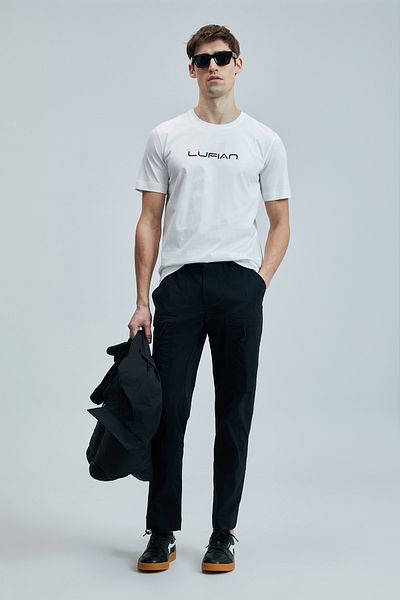 Lufian Μοντέρνο γραφικό T-shirt - Λευκό