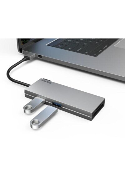 Hama Hub USB Hama 200110, 6 Porturi, HDMI, SD, microSD (Argintiu)