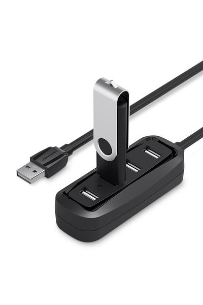 Vention Vention VAS-J43-B050 USB 2.0 Hub, 4 ports, 50 cm cable (Black)