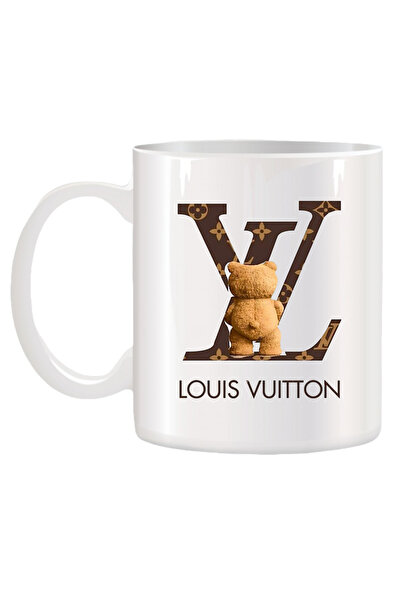 OEM Cana albă personalizată Urs Louis Vuitton, INOVATIX. 330 ml