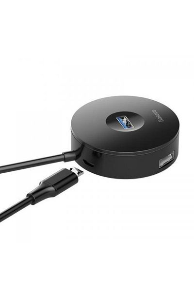 Baseus HUB USB Baseus Round Box CAHUB-U01, Cablu USB 3.0, 1 m, Negru