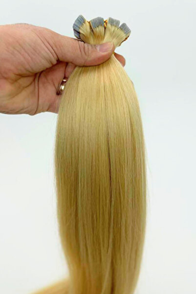 HalitCan HairKing 200 Gr. 613 Gold Yellow Platinum Micro Tape 65 cm 100% Uzbe...