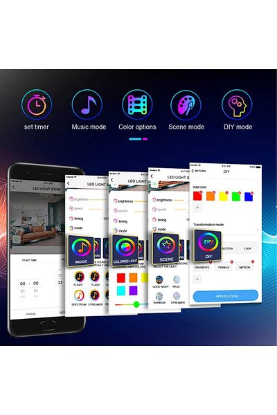 COOYA مصباح أرضي ذكي بزاوية RGB، LED قابل للتعتيم، لغرف المعيشة وغرف النوم والحفلات