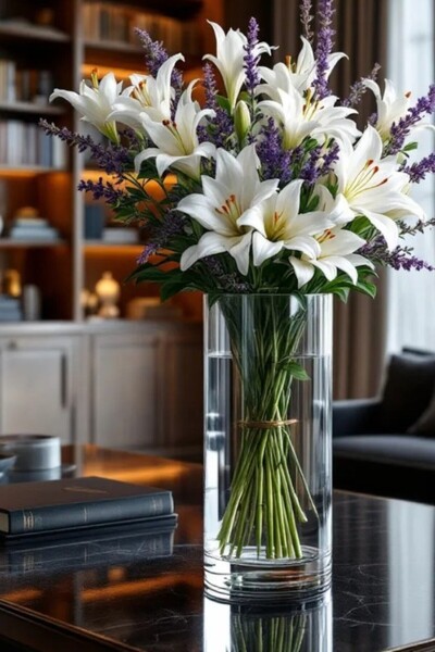 Meyra Cam 15 cm x 40 cm Vază cilindrică din sticlă realizată manual Decor pentru acvariu Obiect decorativ Suport pentru lumânări Bohemian