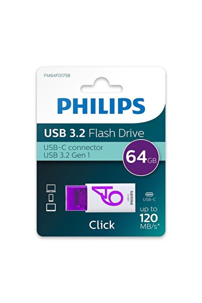 Philips Stick USB Philips Click Series FM64FD175B/00, 64 GB, USB 3.2 Gen 1 (v...
