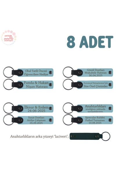 Asortishey Special Name Written Report Card Gift Keychain Set of 8, Gift from...
